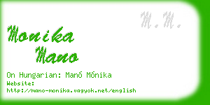 monika mano business card