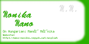 monika mano business card